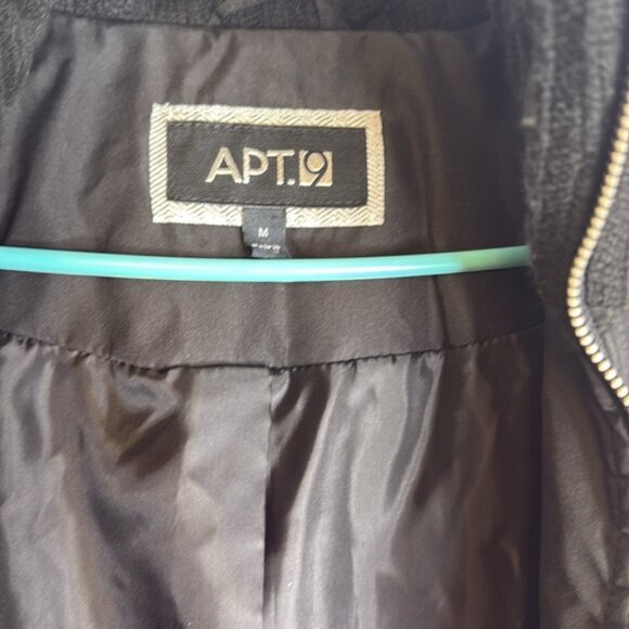 APT.9 Women’s Black Puffer Coat with Hood & Belt – Size M - Picture 4 of 11